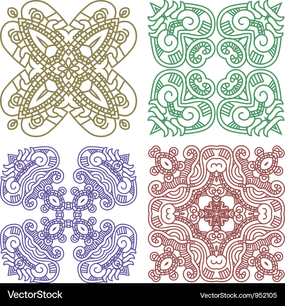 Ethnic Swirl Pattern vector image