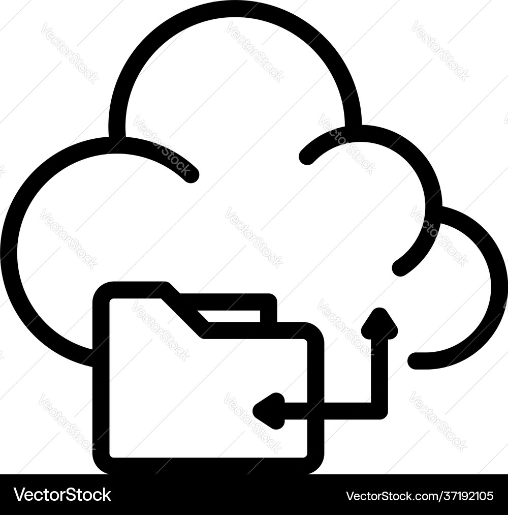 File backup icon outline style Vector Image