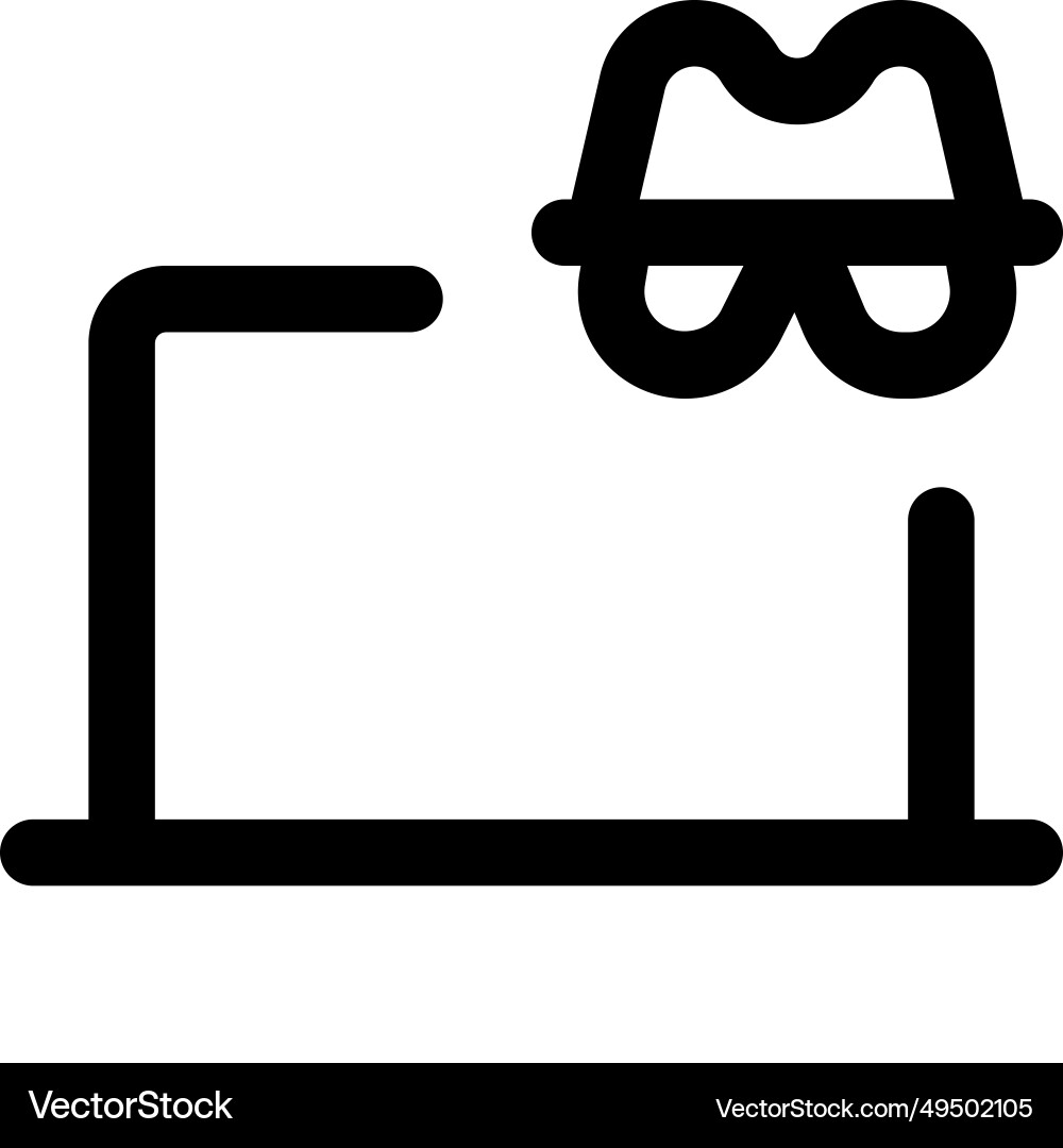 Hacker tapping into laptop for personal data vector image