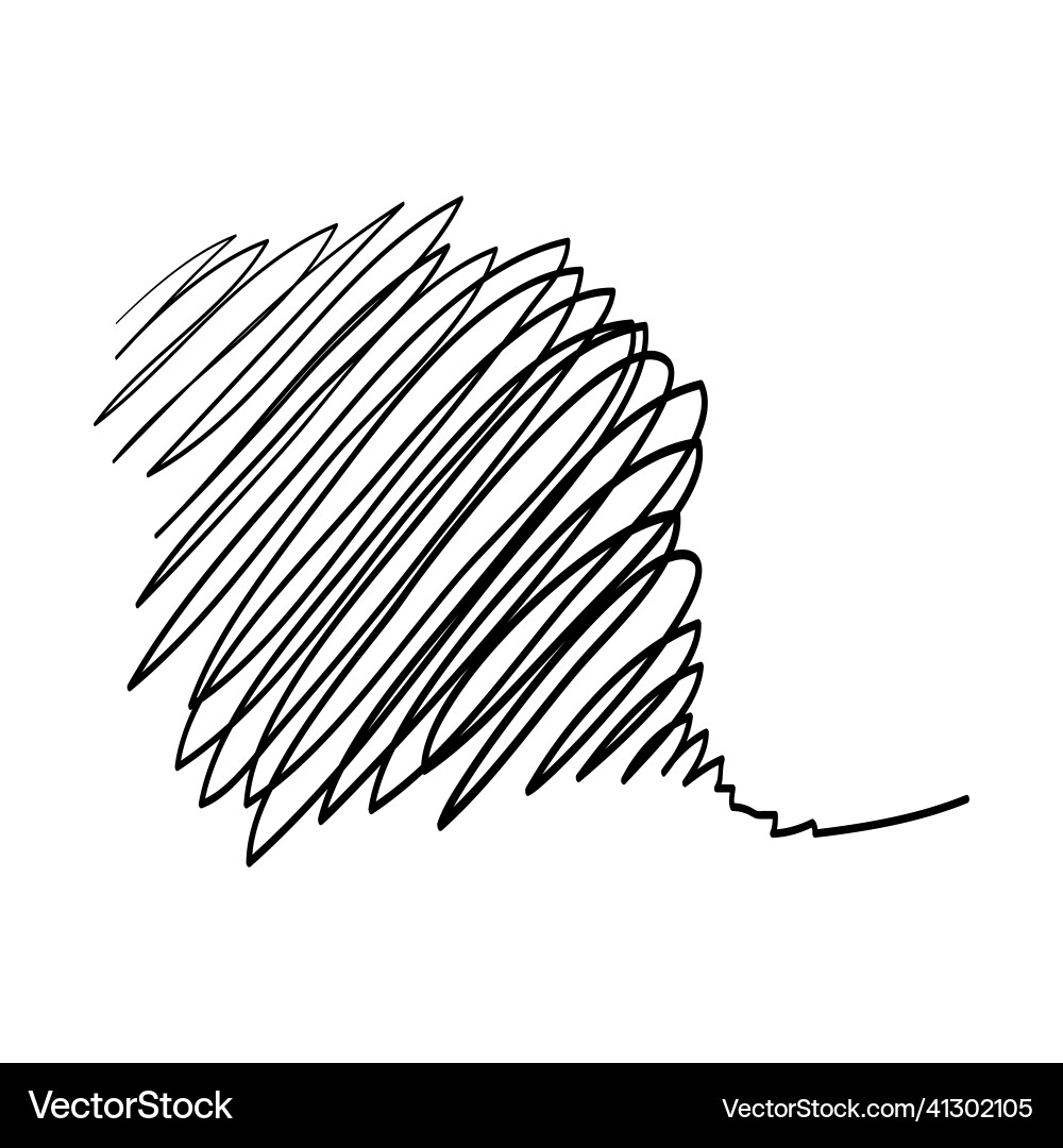 Hand drawn scribble sketch circle object tangled Hand drawn scribble sketch circle object tangled vector image