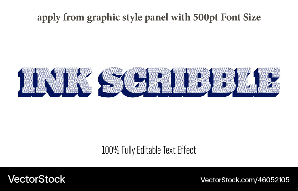 Ink scribble - fully editable effect apply from Ink scribble - fully editable effect apply from vector image