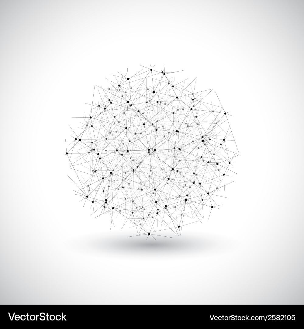 Molecular Network Structure vector image