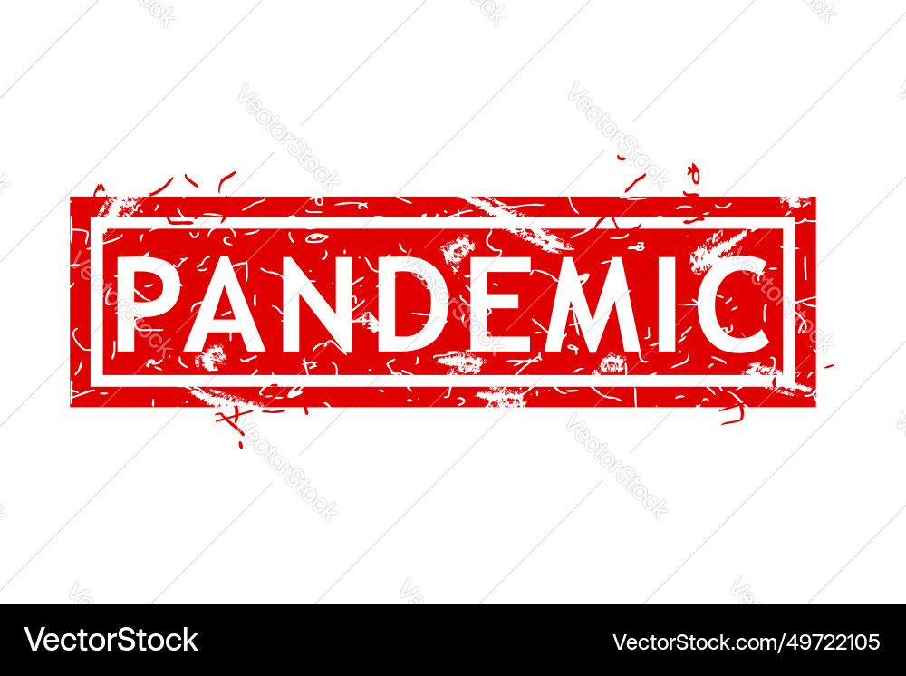 Pandemic simple rust dirty red rectangle vector image