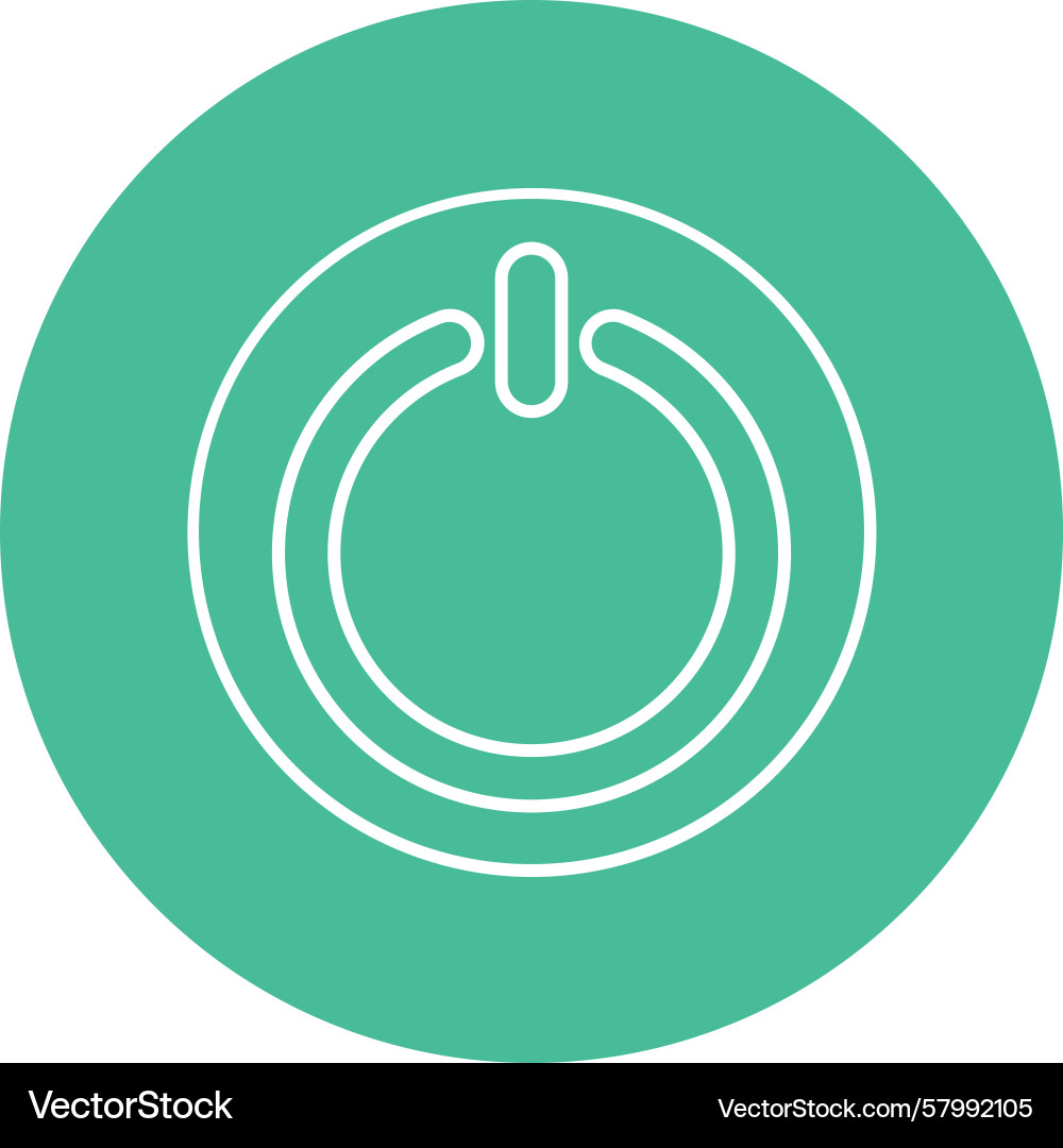 Power button line multi circle Vector Image