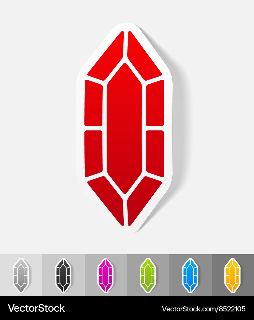 Realistic design element gem Vector Image