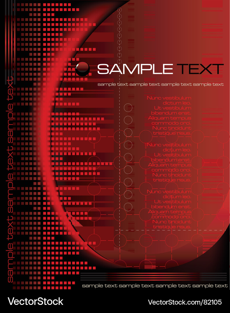 Red Tech Abstract Background vector image