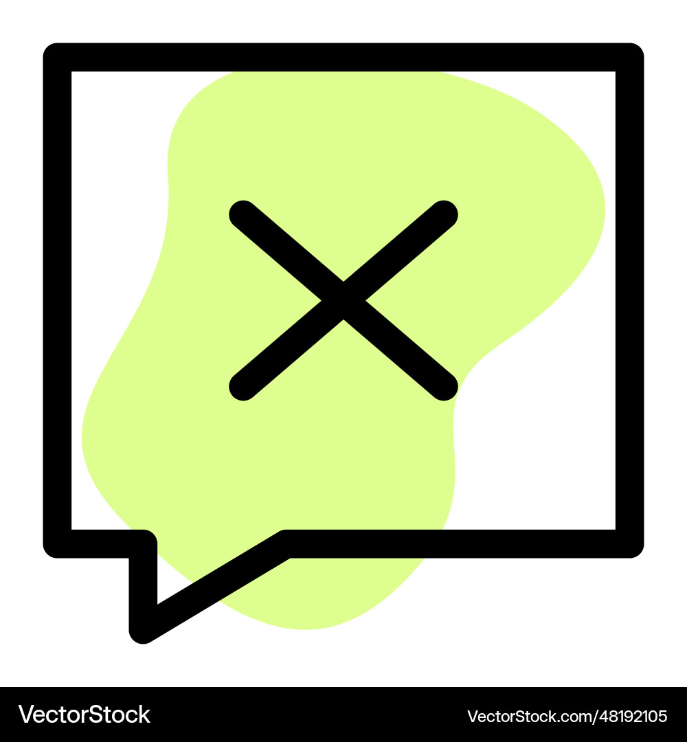 Rejecting abusive or defamatory messages vector image