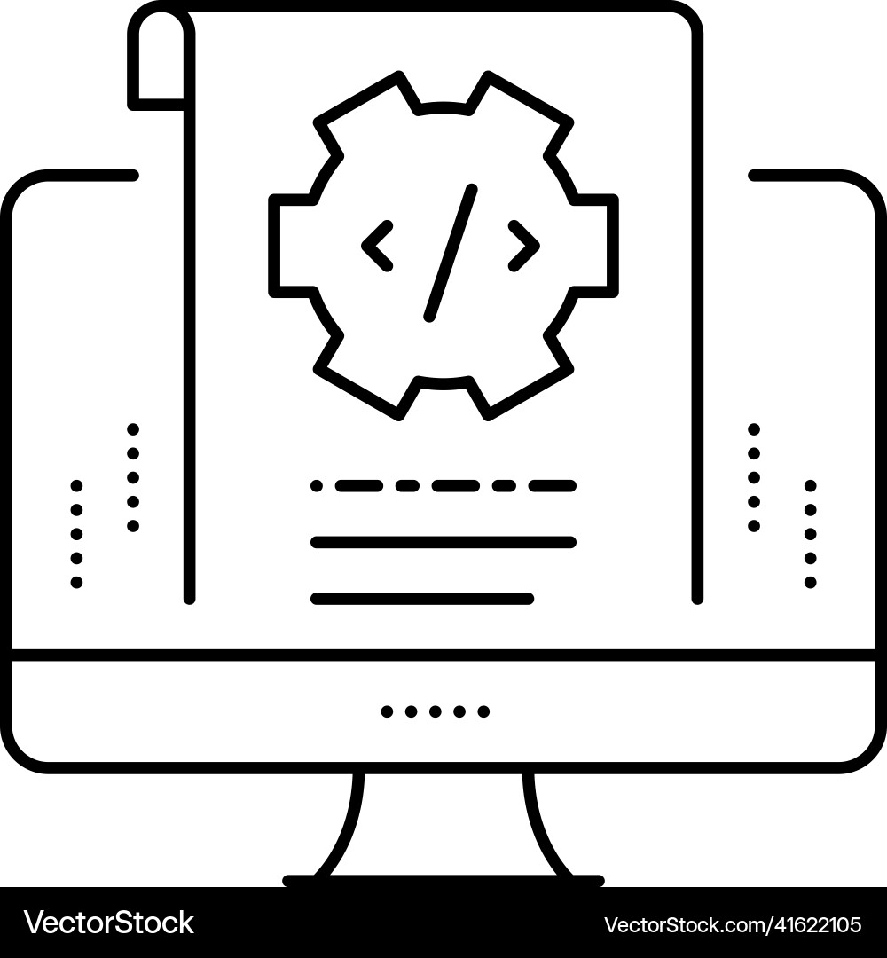 Script code line icon Script code line icon vector image