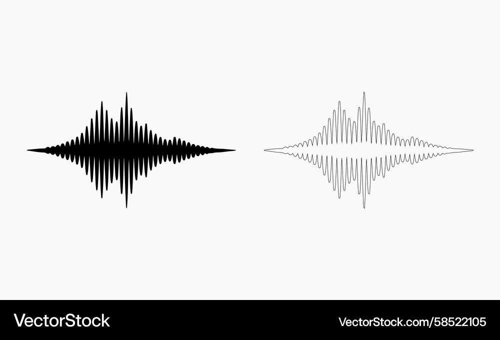 Sound Wave Form Visualization Vector Image