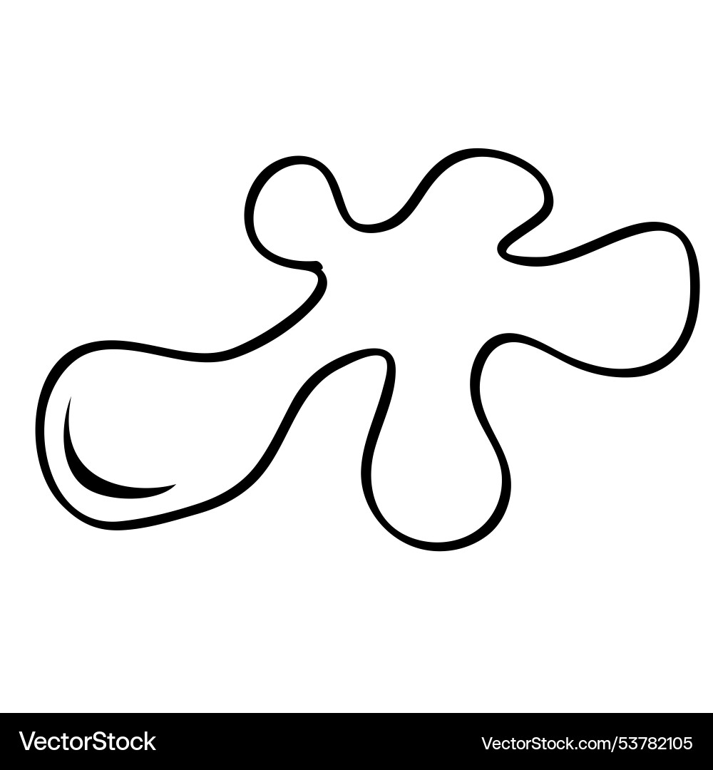 Splash abstract shape simple hand draw sketch Vector Image