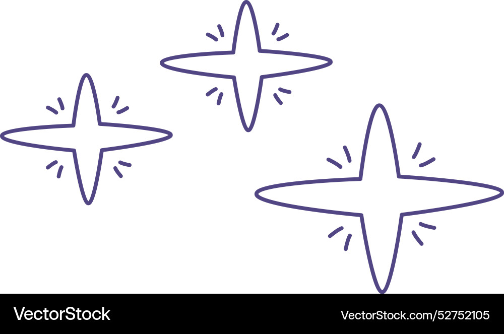 Stars lined doodle Royalty Free Vector Image - VectorStock