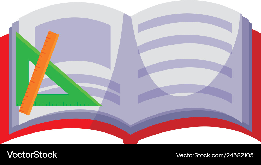 Text book with rules Text book with rules Vector Image