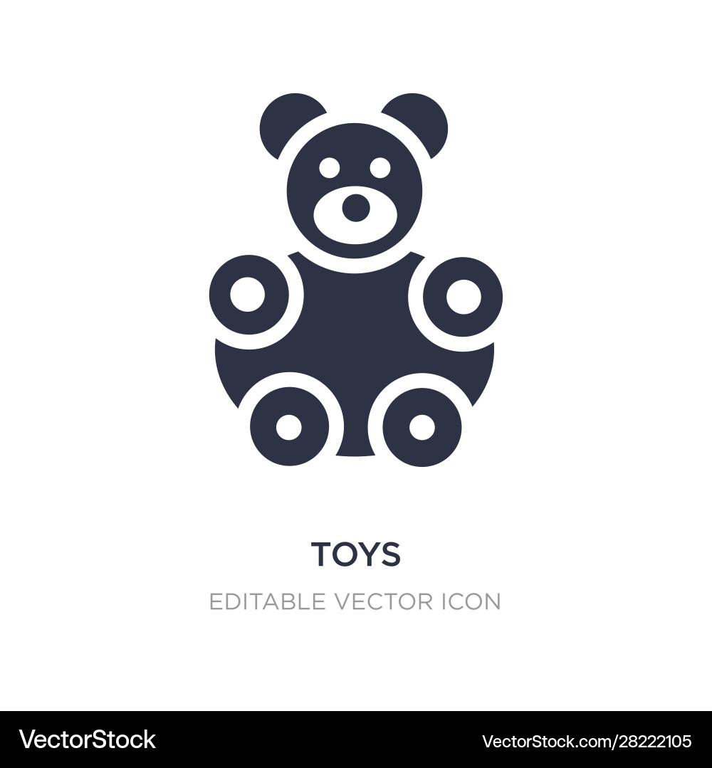 Toys icon on white background simple element from Vector Image