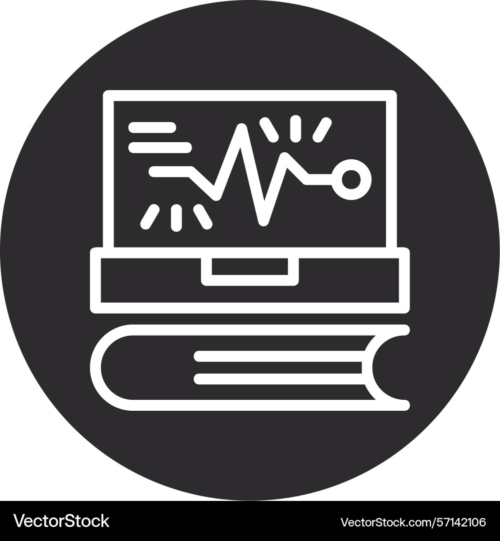 Ace spark inverted circle black Vector Image