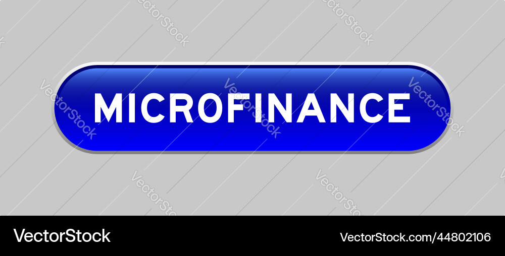 Blue color capsule shape button with word Blue color capsule shape button with word vector image