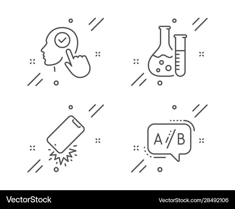 Chemistry lab select user and smartphone broken Vector Image