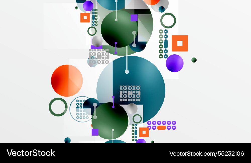 Circles and elements geometric abstract background Circles and elements geometric abstract background vector image