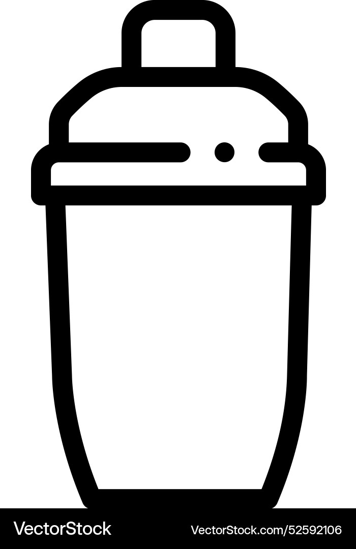 Cocktail shaker icon thin linear style design Cocktail shaker icon thin linear style design Vector Image