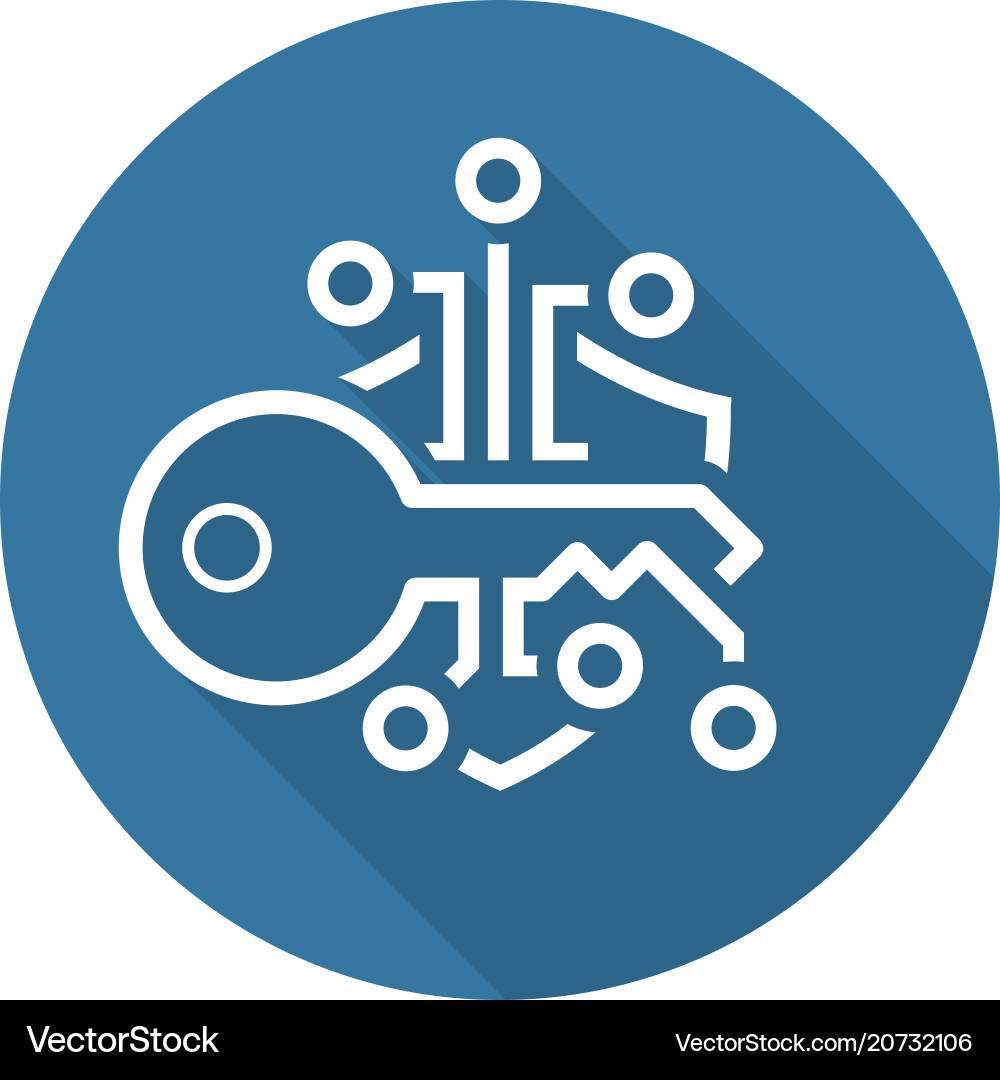 Crypto key management icon – Royalty-Free Vector | VectorStock