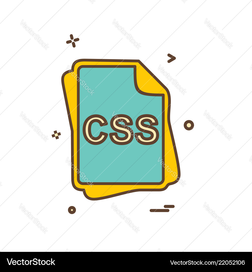 Css file type icon design Css file type icon design vector image