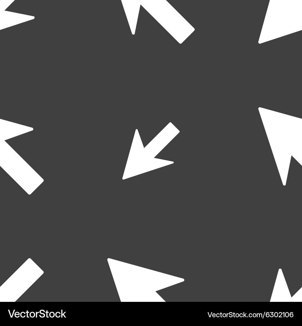 Cursor arrow icon sign seamless pattern on a gray Vector Image