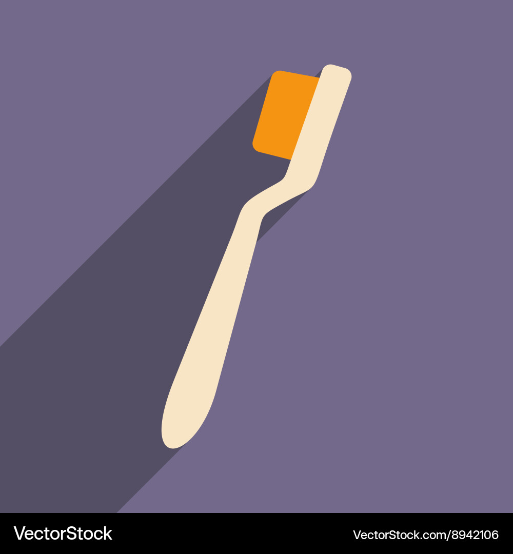 Flat with shadow icon and mobile application brush Vector Image