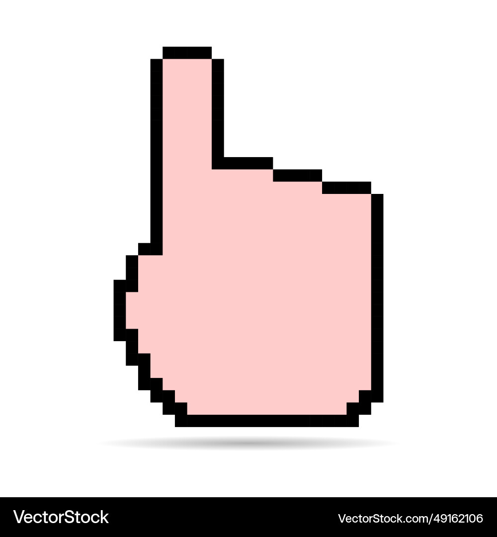 Mouse cursor pixel shadow icon web click symbol Mouse cursor pixel shadow icon web click symbol vector image
