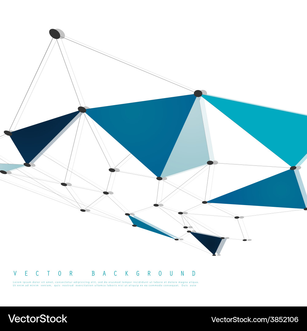 Network background abstract polygon vector image