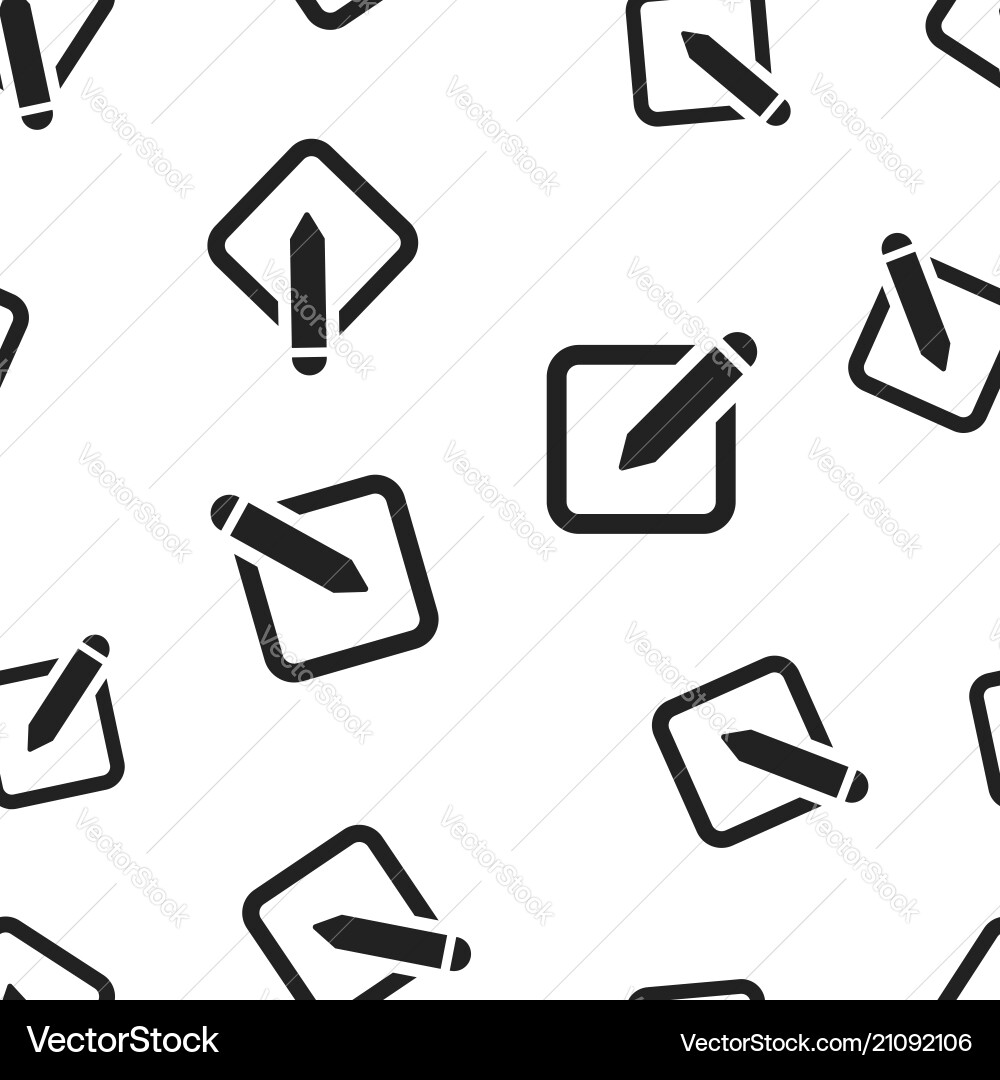 Notepad edit document with pencil icon seamless Notepad edit document with pencil icon seamless vector image