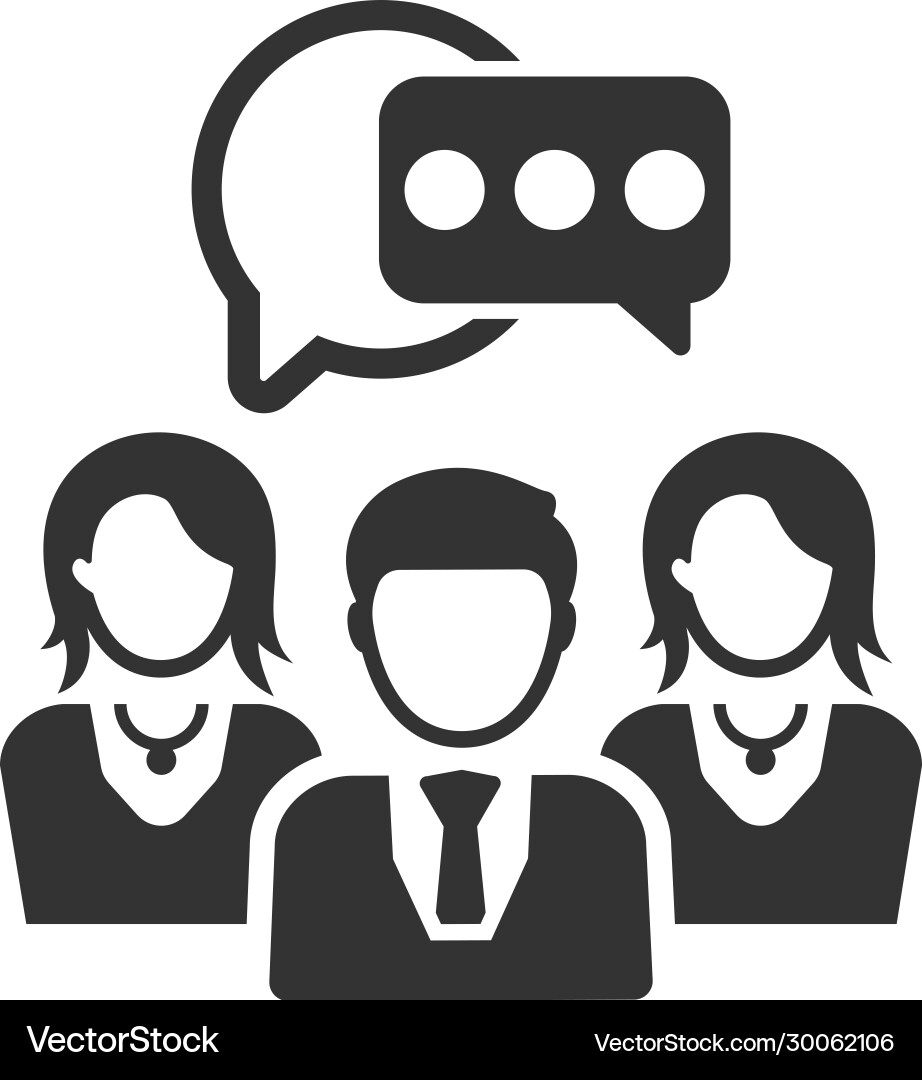 Problem discussion icon vector image