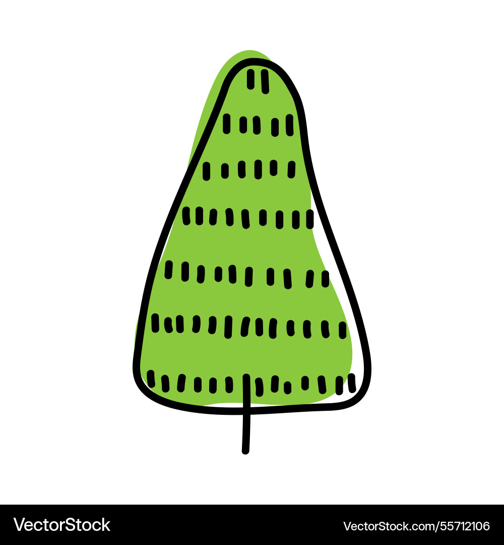 Simple green tree with distinct Simple green tree with distinct Vector Image