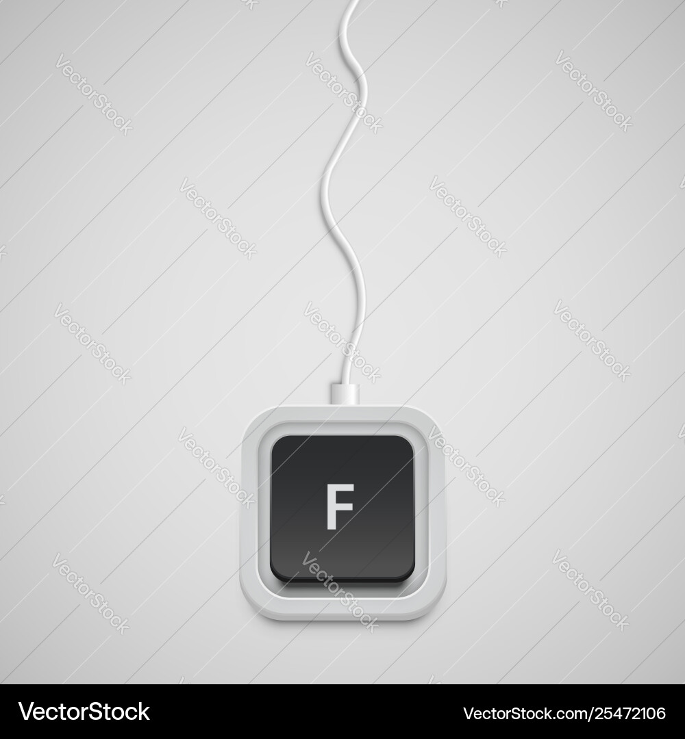 Simplified keyboard with one character only Simplified keyboard with one character only vector image