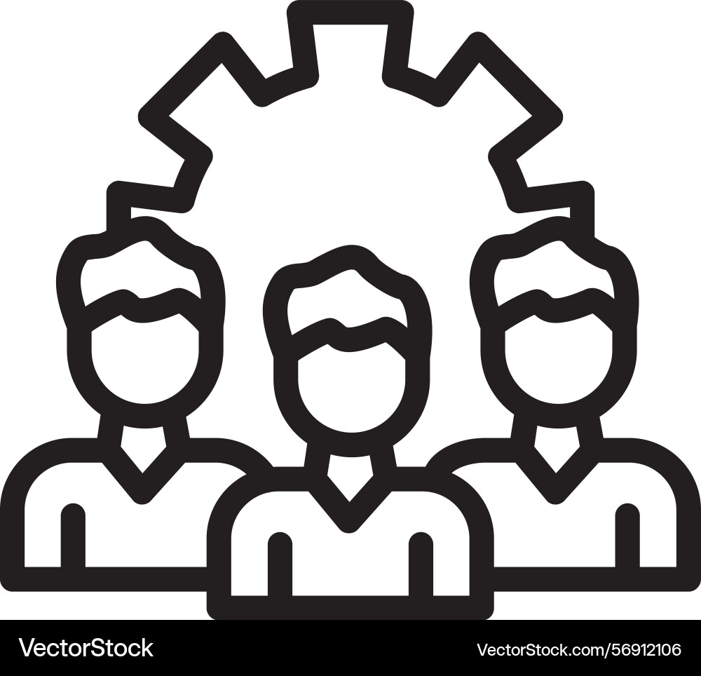 Teams linear style icon design Vector Image