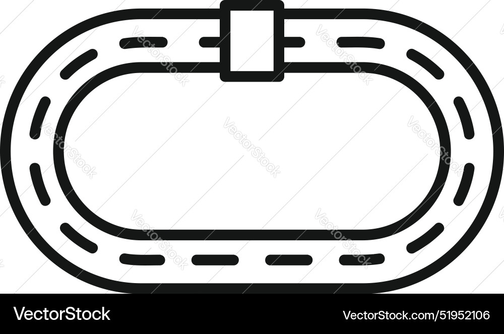 Top view of running track with finish line Top view of running track with finish line Vector Image