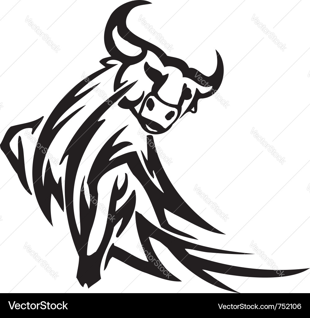 Tribal Bull - Strength & Power vector image