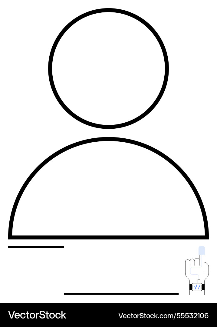 User profile avatar with cursor hand for click User profile avatar with cursor hand for click vector image