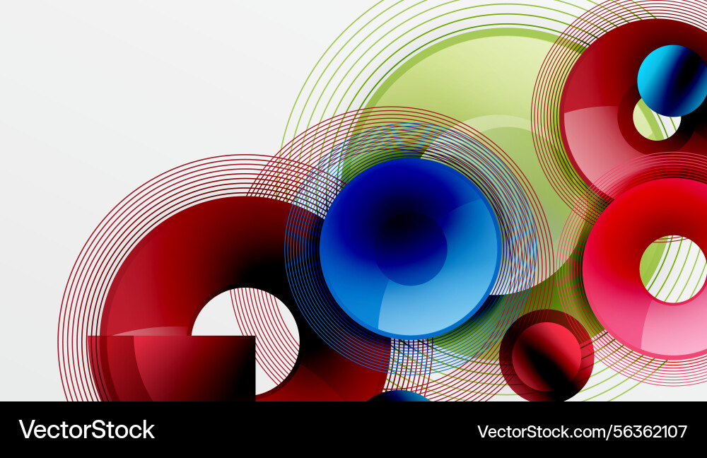 Abstract composition featuring overlapping Abstract composition featuring overlapping Vector Image