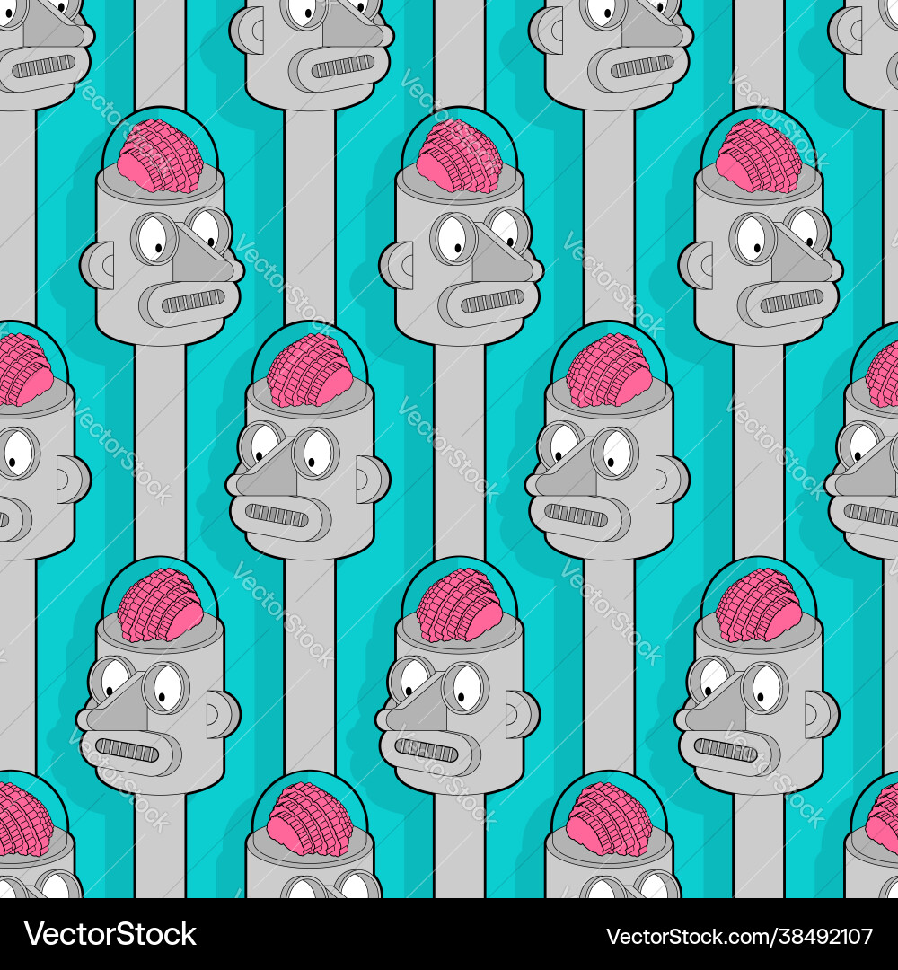 Artificial intelligence pattern seamless robot Artificial intelligence pattern seamless robot Vector Image