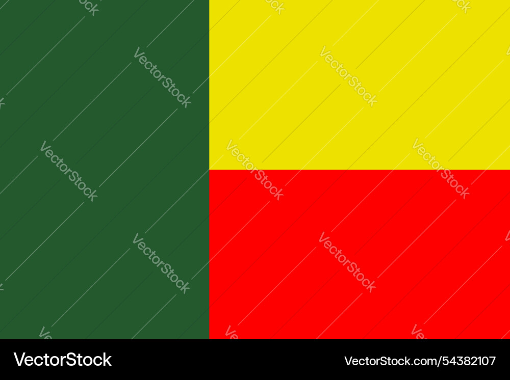 Benin waving flag pattern background Vector Image