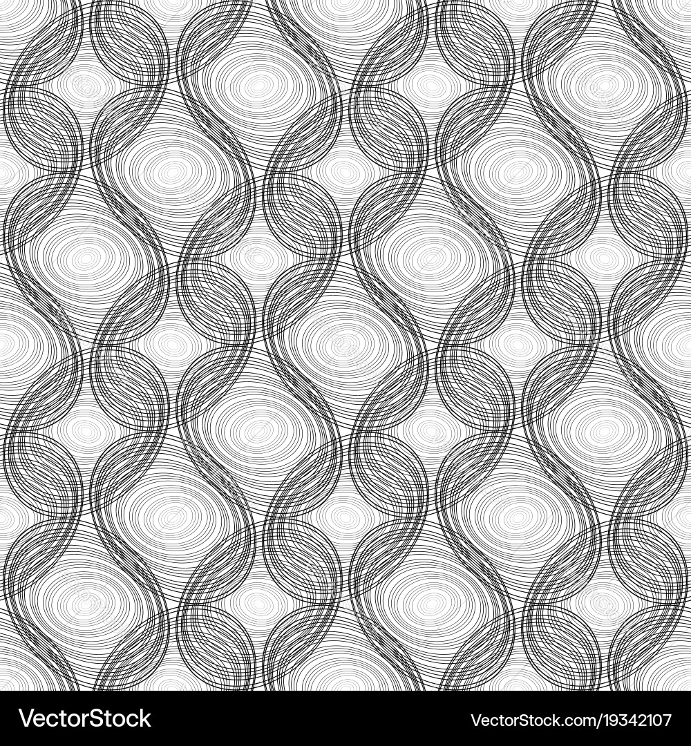 Design seamless monochrome ellipse pattern Vector Image