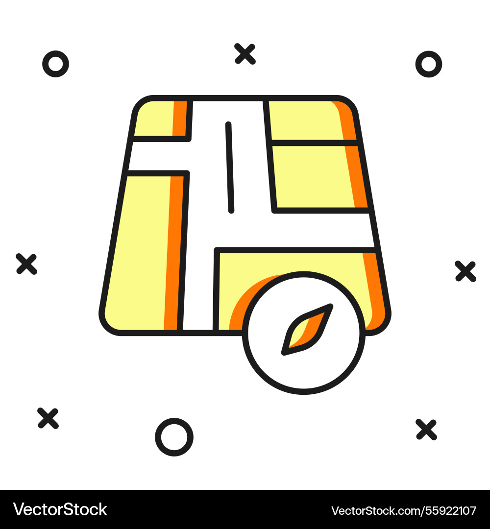 Filled outline map pointer with taxi car icon Filled outline map pointer with taxi car icon Vector Image
