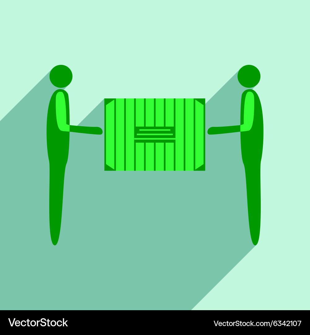 Flat with shadow icon and mobile application Vector Image