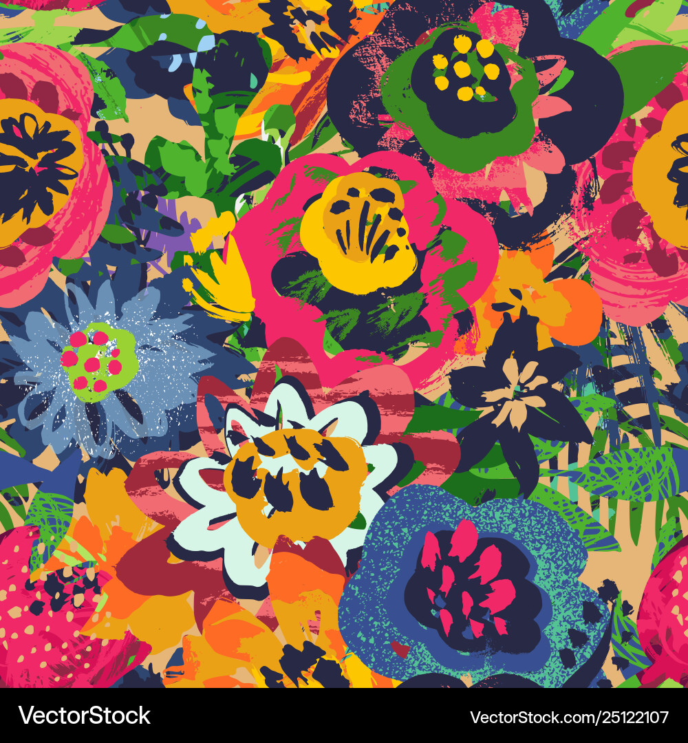 Floral Botanical Pattern Vector Image