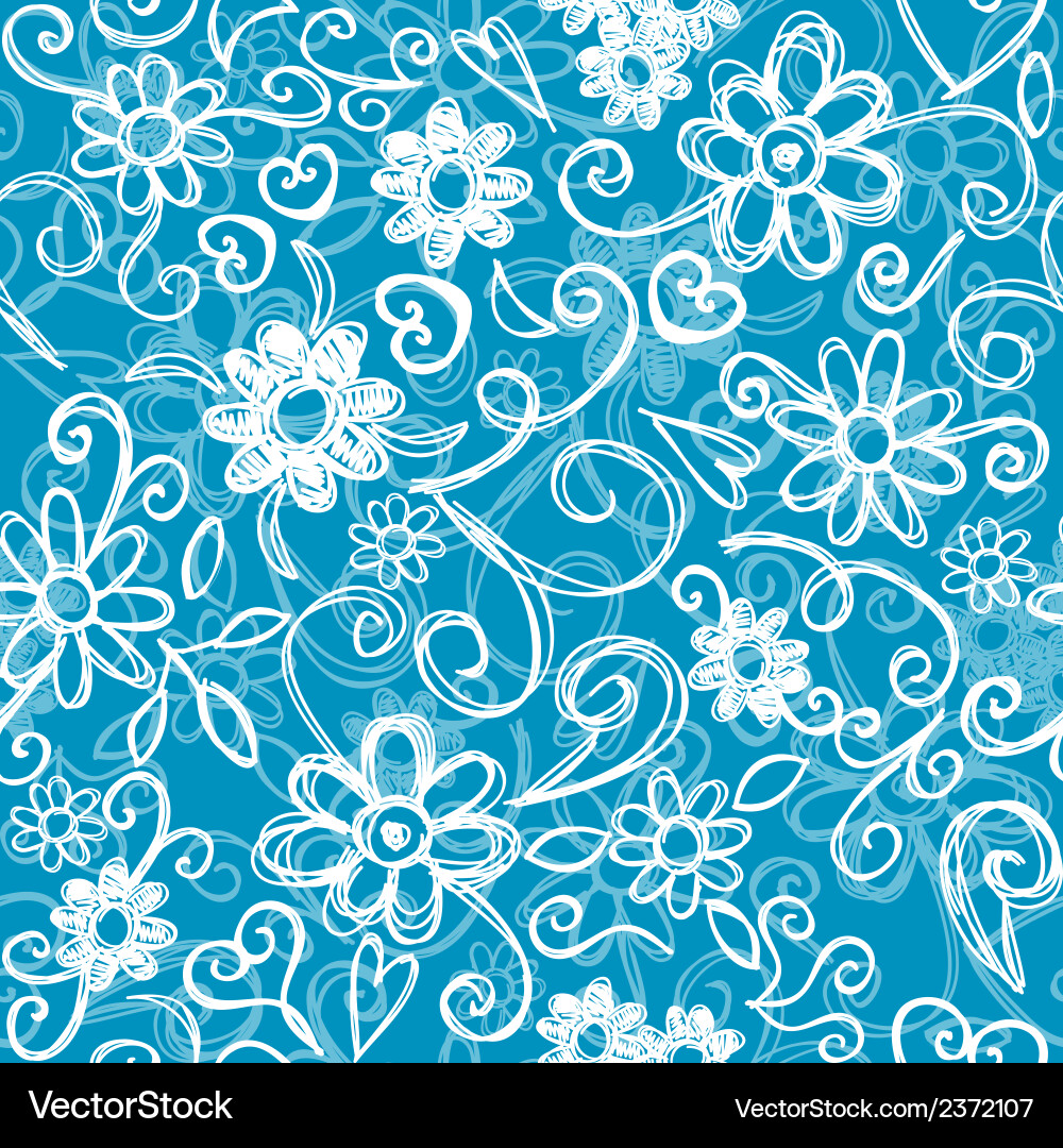 Flower seamless background Royalty Free Vector Image