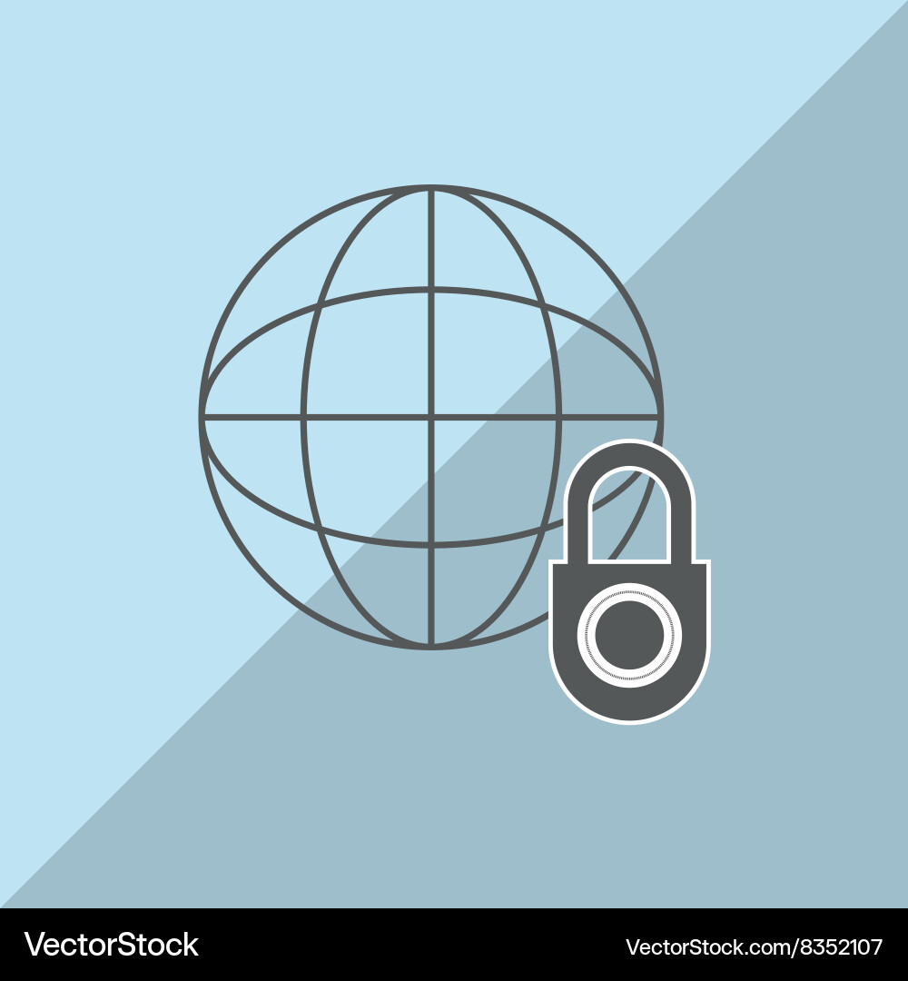Graphic design of security system vector image