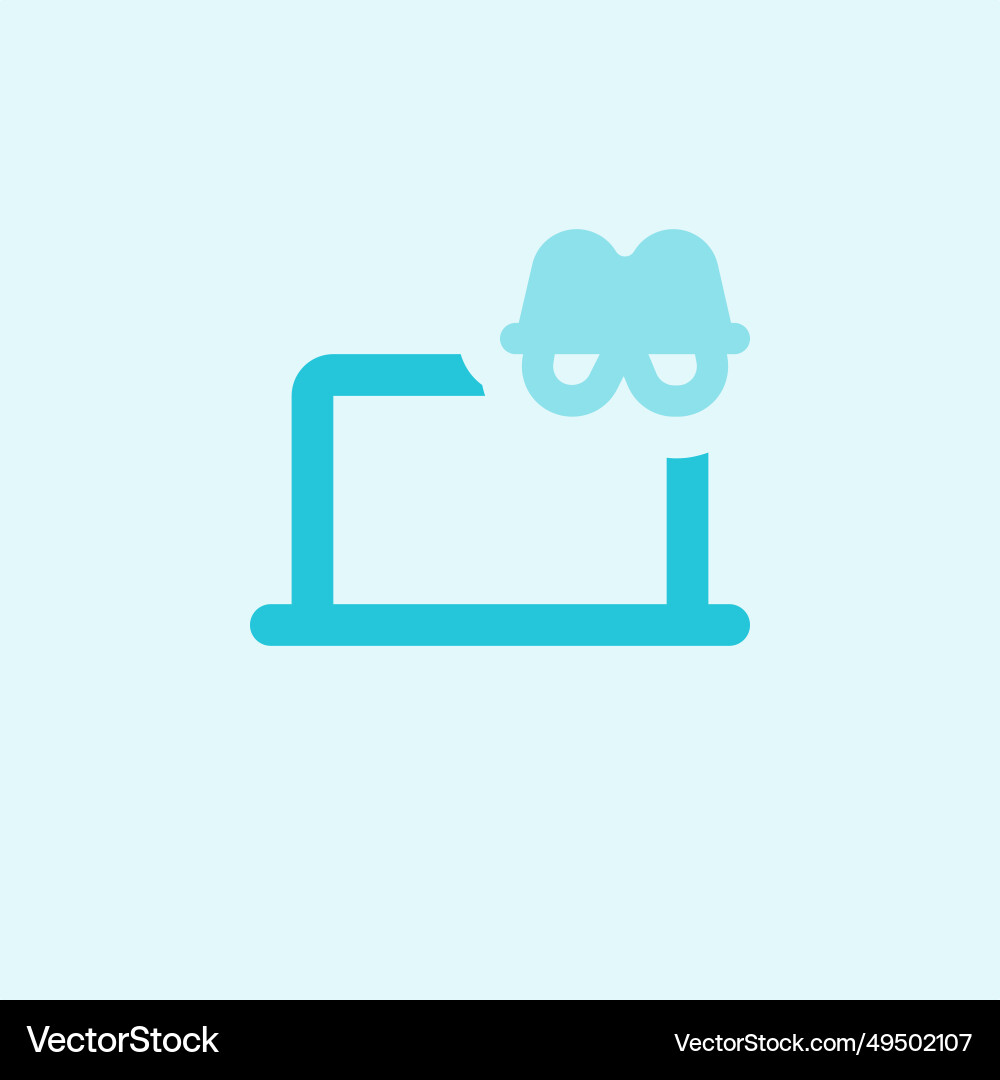 Hacker tapping into laptop for personal data vector image