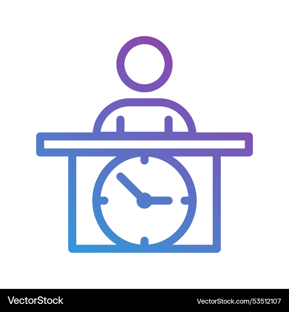Lecture time gradient icons perfect for back Lecture time gradient icons perfect for back vector image