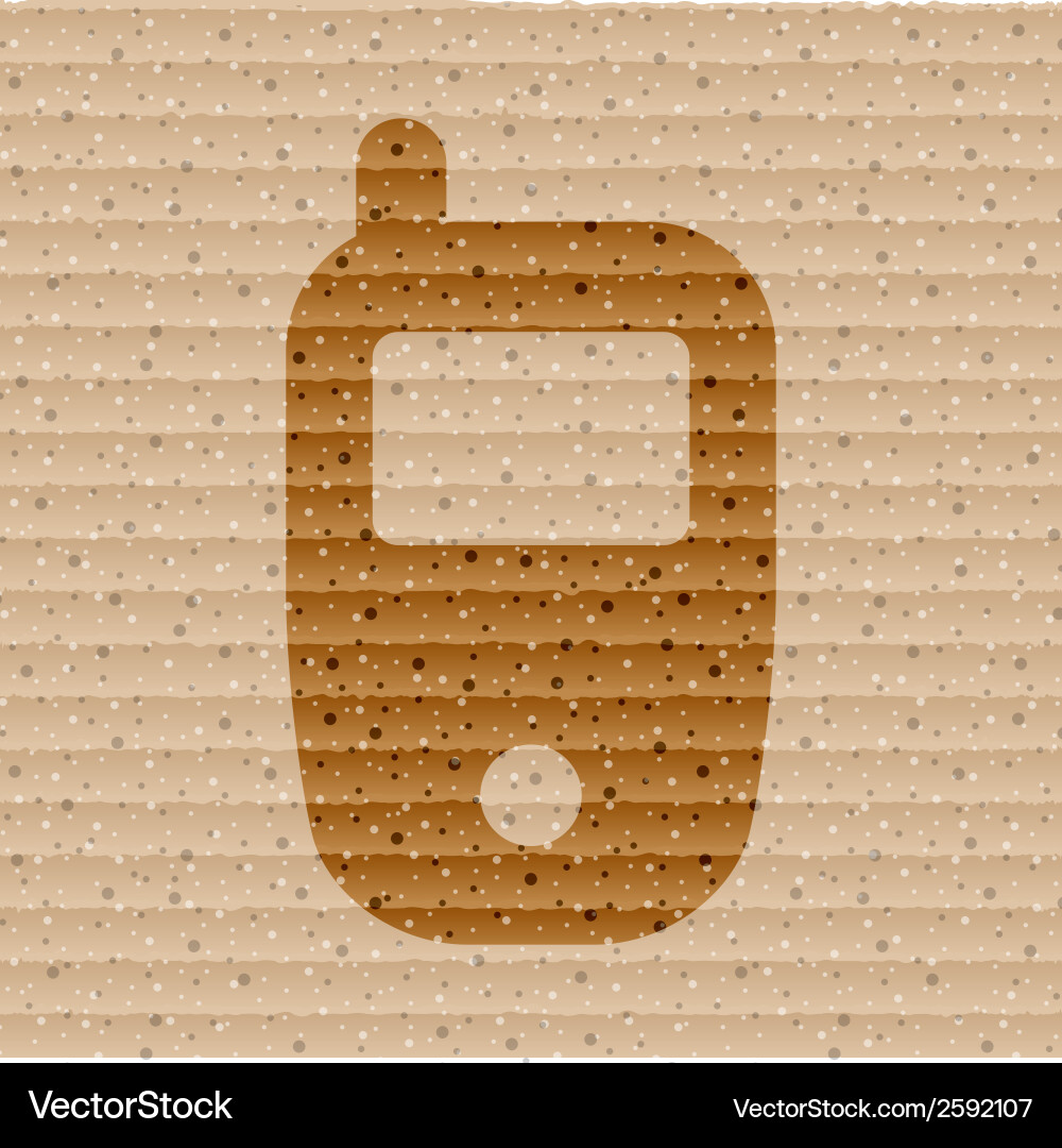 Mobile phone flat modern web button and space Vector Image