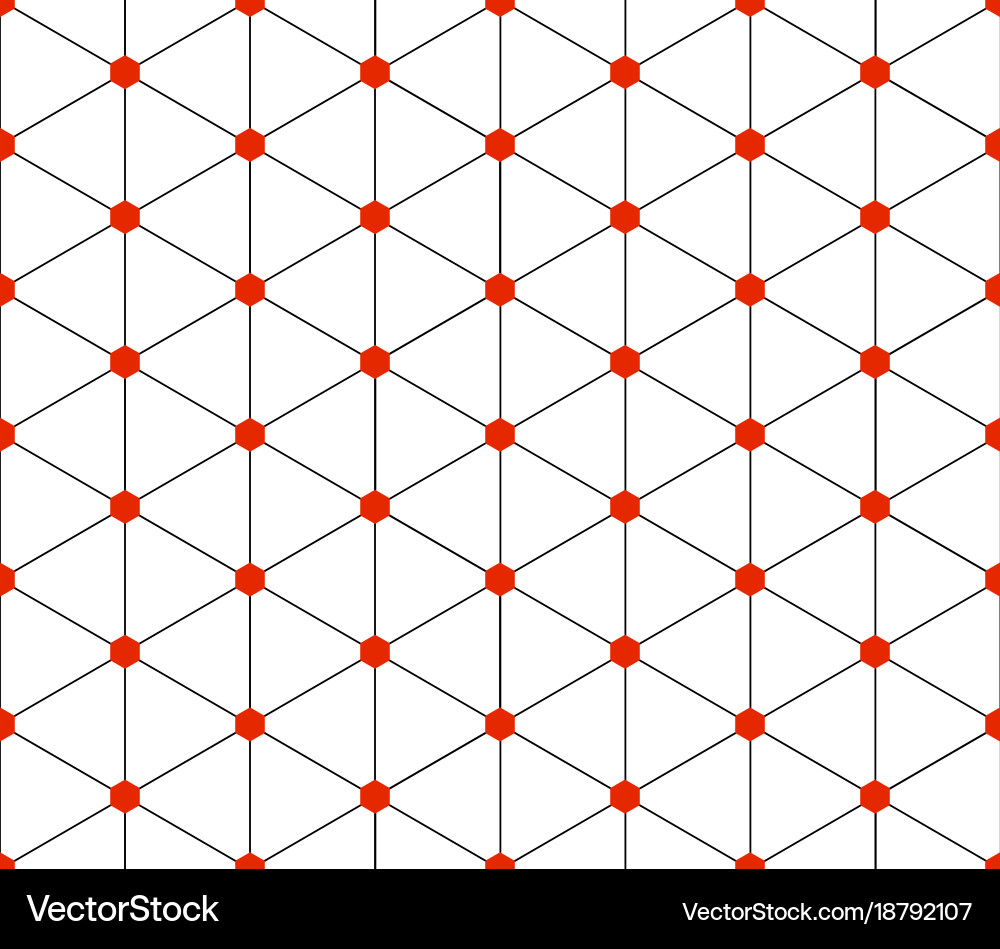 Seamless pattern of triangles and hexagons vector image