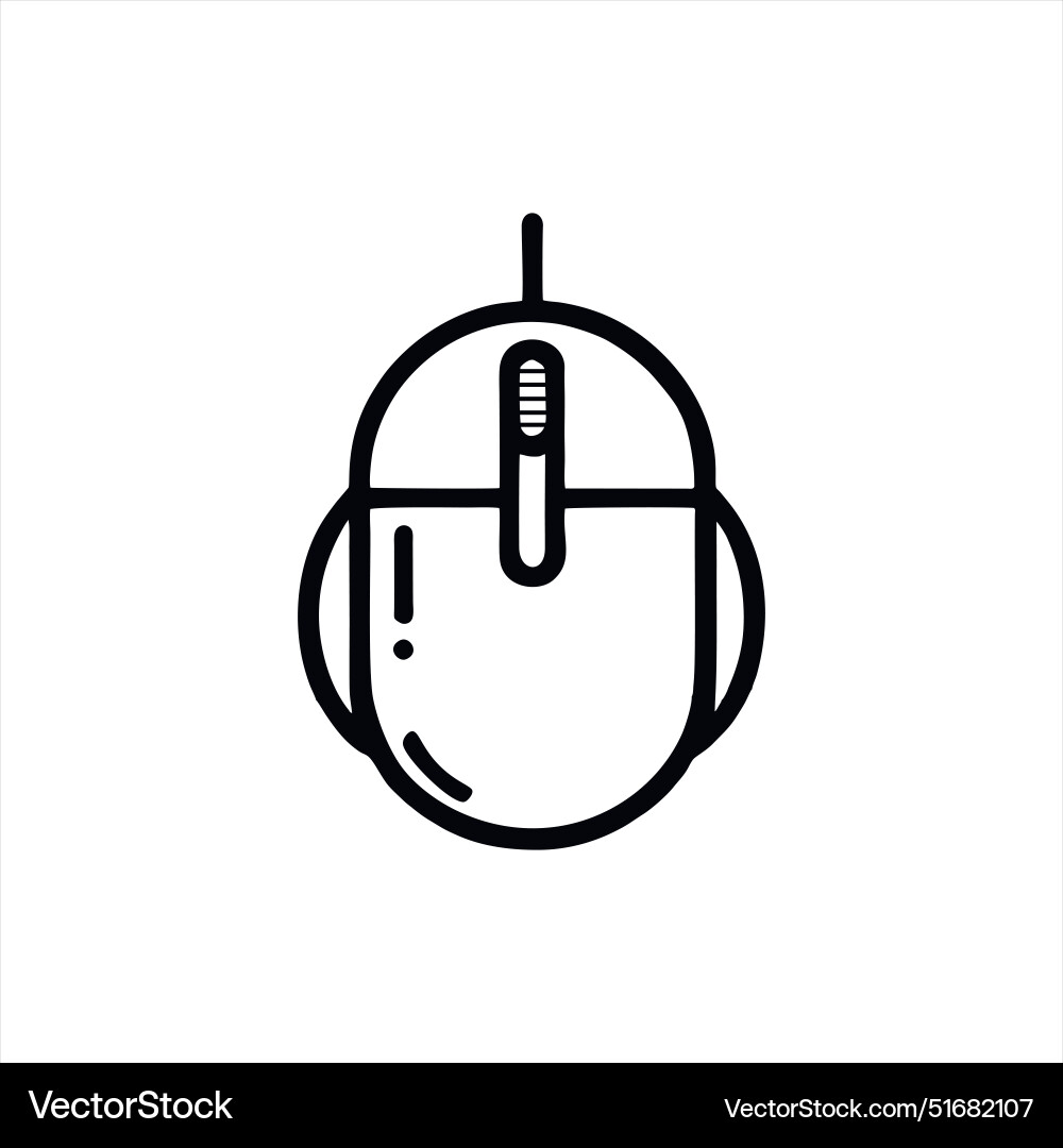 Simple mouse with minimalist and modern design Simple mouse with minimalist and modern design vector image